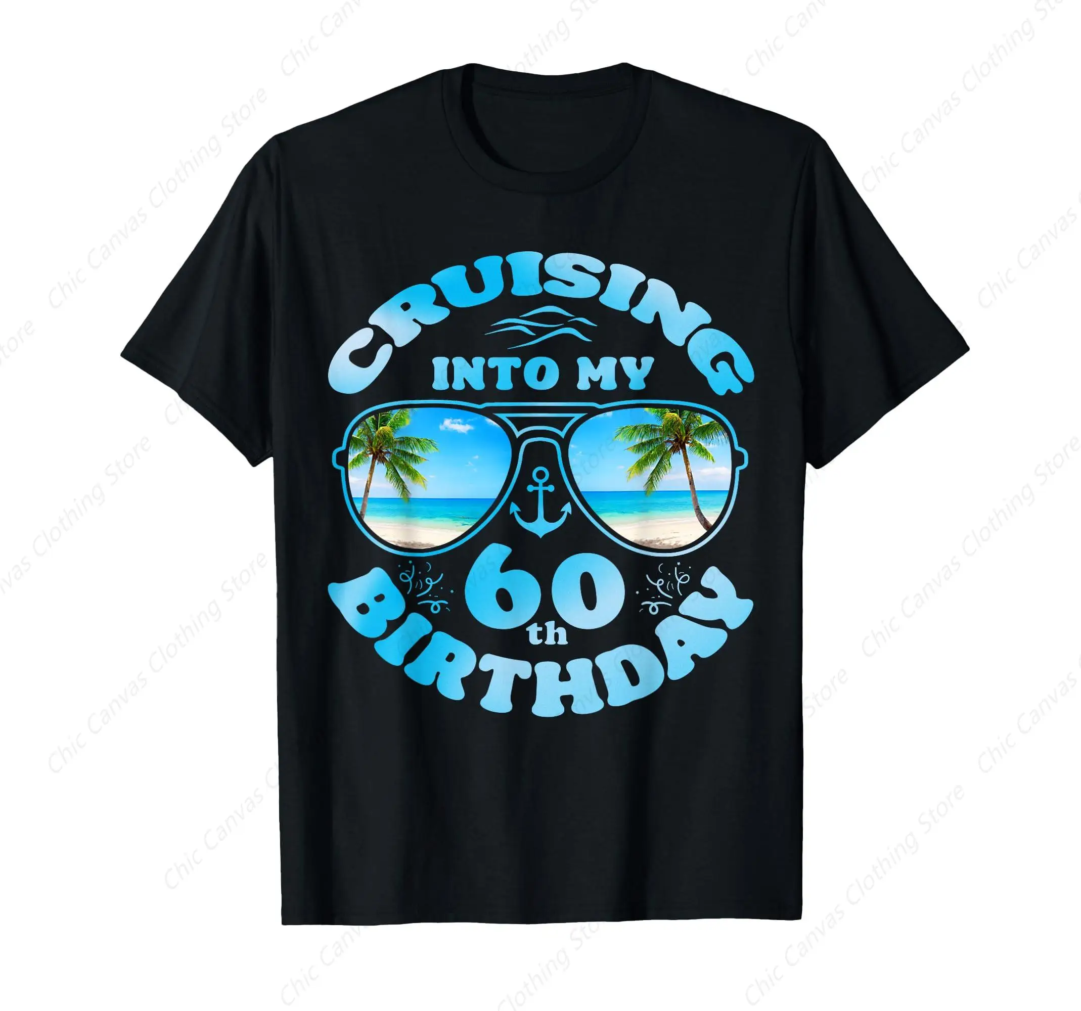Cruising into My 60th Birthday Cruising T-shirt Cool Printed Cotton Men's and Women's Short Sleeves
Cruising into My 60th Birthday Cruising T-shirt Cool Printed Cotton Men's and Women's Short Sleeves