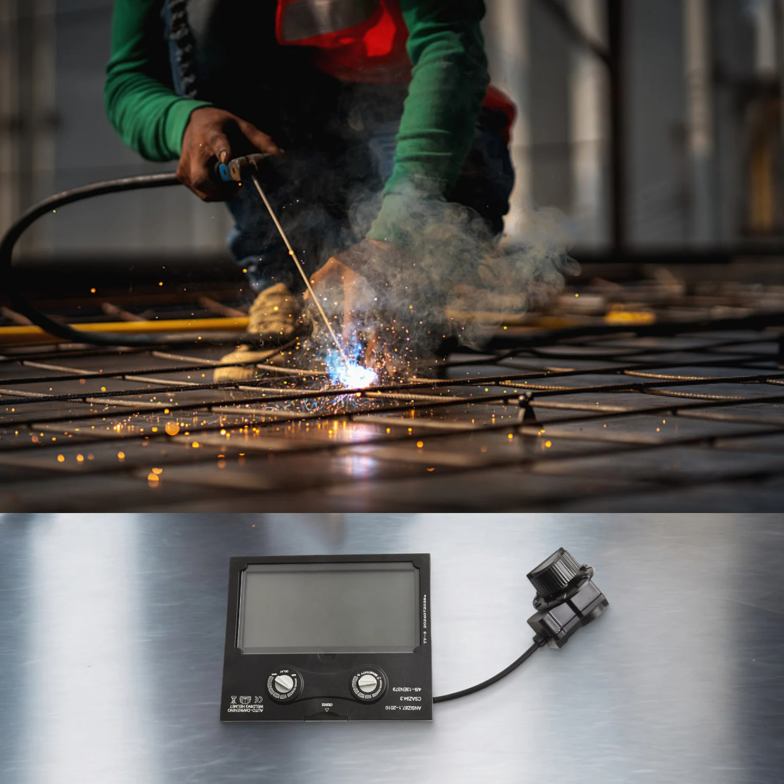 Solar Panel Welder Helmet Eyes Lens Filter Auto Darkening Soldering Lens Dimming Low Battery Self Check Button
Solar Panel Welder Helmet Eyes Lens Filter Auto Darkening Soldering Lens Dimming Low Battery Self Check Button