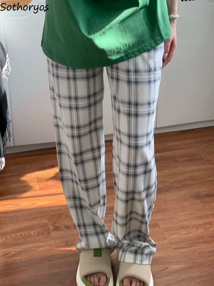 Pants Women Plaid Simple Daily Loose Spring All-match Designed Popular Stylish Korean Style Vintage Comfortable Tender Lovely
Pants Women Plaid Simple Daily Loose Spring All-match Designed Popular Stylish Korean Style Vintage Comfortable Tender Lovely