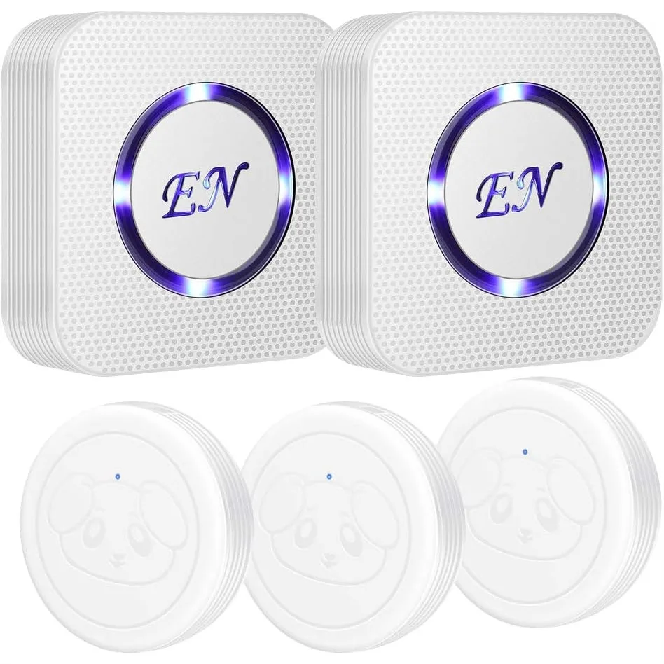 Dog Door Bell, Smart Bells to Go Outside for Potty Training, 3 Waterproof Touch Buttons & 2 Receivers
Dog Door Bell, Smart Bells to Go Outside for Potty Training, 3 Waterproof Touch Buttons & 2 Receivers