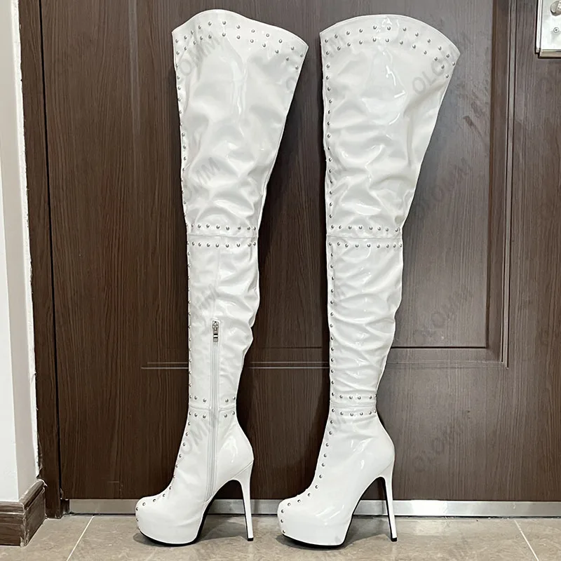 Olomm New Women Platform Thigh High Boots Stiletto High Heel Boots Round Toe Wine Red Night Club Shoes Women Plus US Size 5-20
Olomm New Women Platform Thigh High Boots Stiletto High Heel Boots Round Toe Wine Red Night Club Shoes Women Plus US Size 5-20
