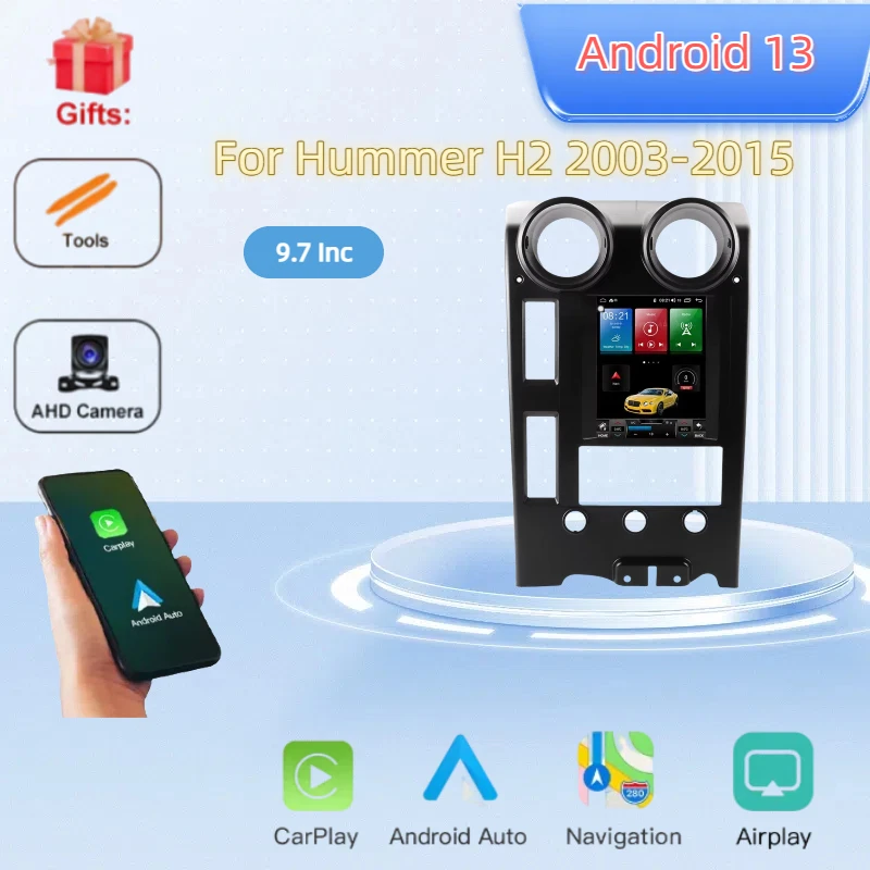 Android 13 Car Radio For Hummer H2 2003-2015 Telsa Style Vertical Screen Navigator Multimedia Video Player Stereo Auto Head Unit
Android 13 Car Radio For Hummer H2 2003-2015 Telsa Style Vertical Screen Navigator Multimedia Video Player Stereo Auto Head Unit