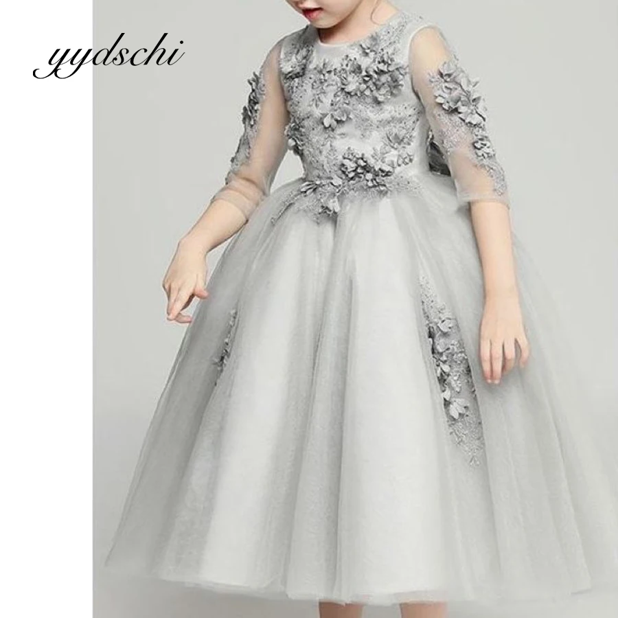 Applique Flower Girl Dress Birthday Lace Sweetheart Half Sleeves A-Line Tulle Ankle Length Kids Fluffy Princess Dresses for Girl
Applique Flower Girl Dress Birthday Lace Sweetheart Half Sleeves A-Line Tulle Ankle Length Kids Fluffy Princess Dresses for Girl