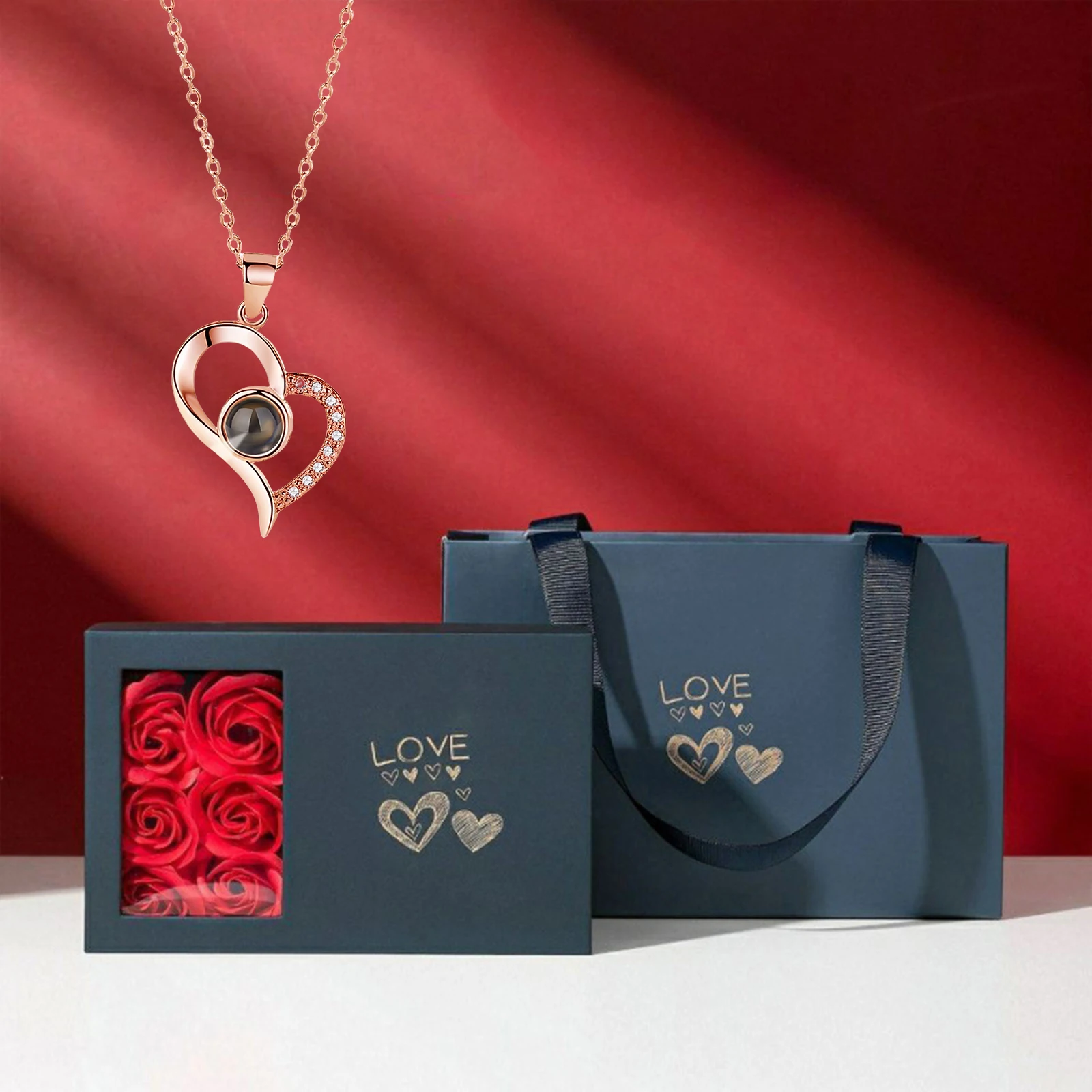 Six Rose Gift Boxes and 100 Languages "I Love You" Necklace,Mother's Day Gift and Birthday Gift, Gift for Girlfriend and Lover
Six Rose Gift Boxes and 100 Languages "I Love You" Necklace,Mother's Day Gift and Birthday Gift, Gift for Girlfriend and Lover