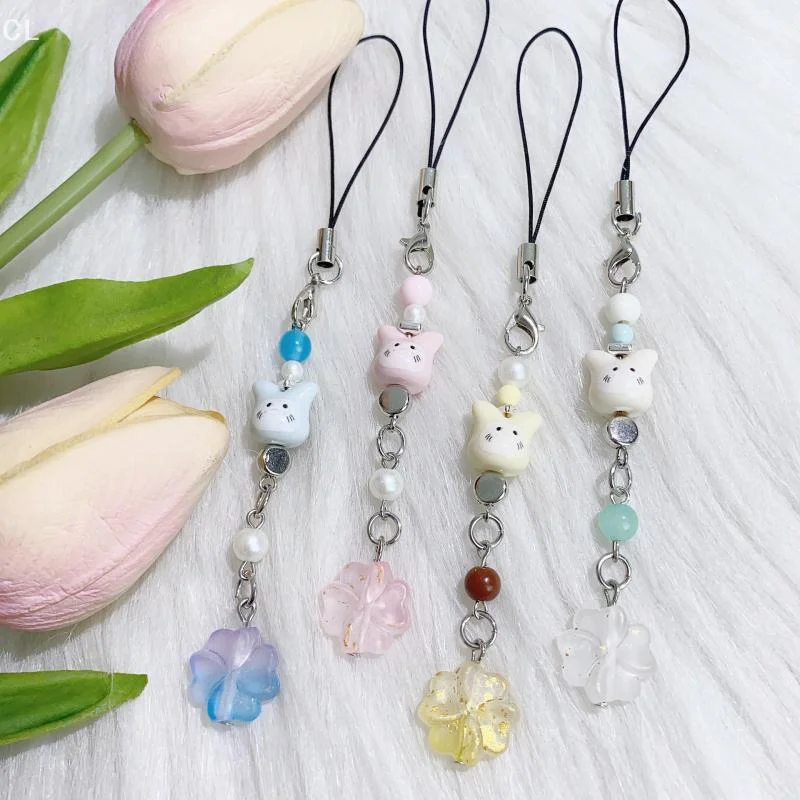 Piece Phone Pendant with Handmade Four Leaf Clover, Beaded Totoro Cat Charm, Y2K Cell Phone Chain, Keychain Bag Decor
Piece Phone Pendant with Handmade Four Leaf Clover, Beaded Totoro Cat Charm, Y2K Cell Phone Chain, Keychain Bag Decor