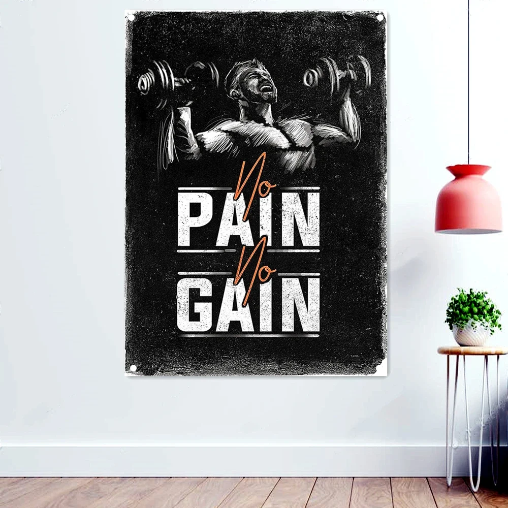 "NO PAIN NO GAIN" Fitness Workout Motivational Poster Wallpaper Hanging Paintings Yoga Bodybuilding Sport Exercise Flag Banner
"NO PAIN NO GAIN" Fitness Workout Motivational Poster Wallpaper Hanging Paintings Yoga Bodybuilding Sport Exercise Flag Banner
