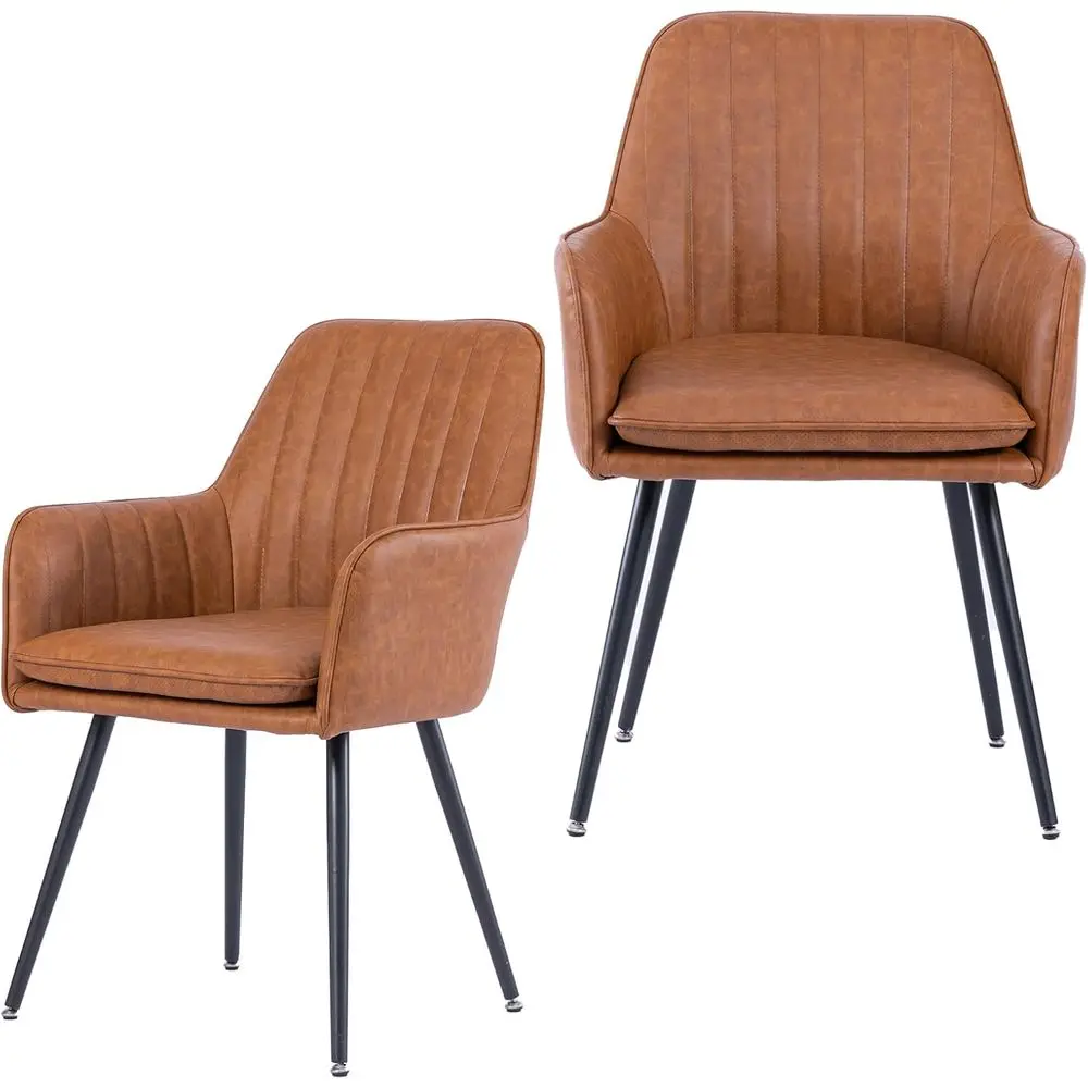 Upholstered Leather Dining Chairs Set of 2 - Modern High-Back Accent Chairs with Metal Legs for Living Room, Restaurant (Whisky
Upholstered Leather Dining Chairs Set of 2 - Modern High-Back Accent Chairs with Metal Legs for Living Room, Restaurant (Whisky