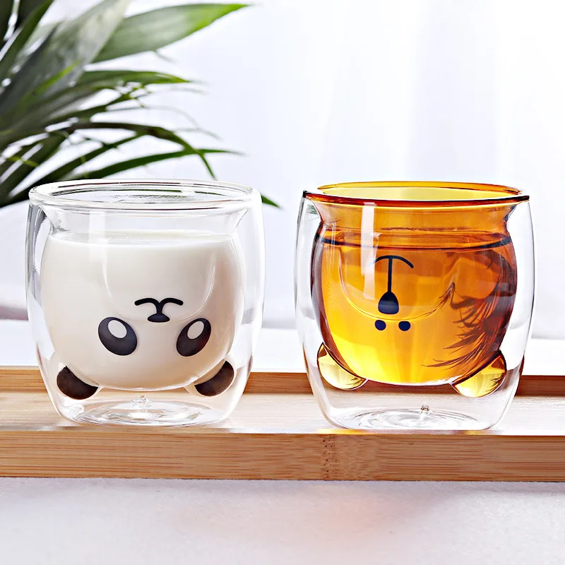 Creative Cute Cartoon Style Animal Cup Red Panda Paw Double Glass Household Tableware Milk Coffee Drinking Cup Convenient Gifts
Creative Cute Cartoon Style Animal Cup Red Panda Paw Double Glass Household Tableware Milk Coffee Drinking Cup Convenient Gifts