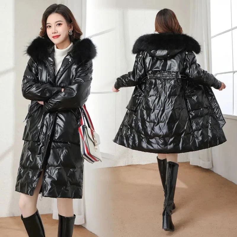 Winter Jackets Women Coat Female Slim Parka Over-Knee Down Cotton Jacket Korea Hooded Warm Black Solid Long Coat
Winter Jackets Women Coat Female Slim Parka Over-Knee Down Cotton Jacket Korea Hooded Warm Black Solid Long Coat
