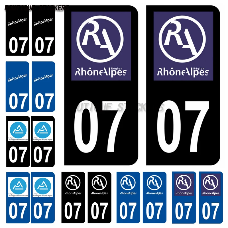 2Pcs Autocollant plaque d'immatriculation française noir bleu DEP 07 AUVERGNE RHONE ALPES C Car and motorcycle PVC stickers
2Pcs Autocollant plaque d'immatriculation française noir bleu DEP 07 AUVERGNE RHONE ALPES C Car and motorcycle PVC stickers
