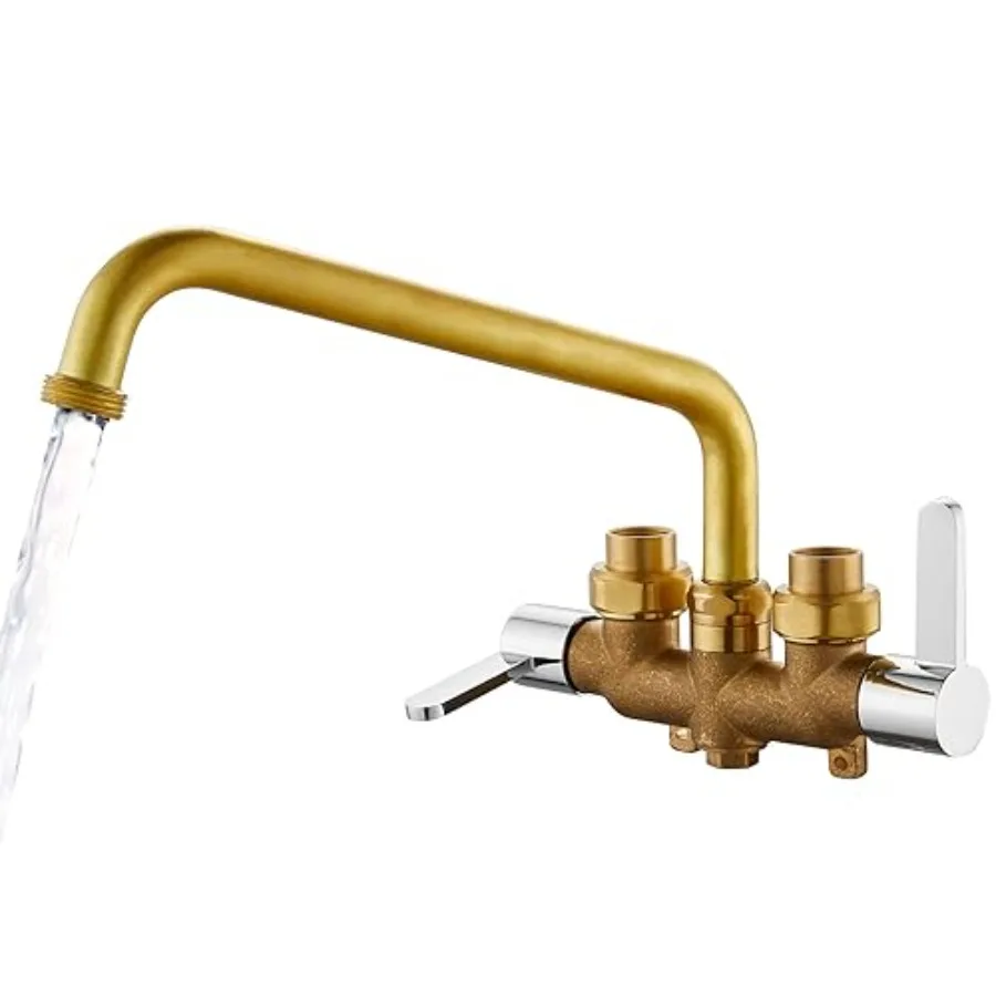 Laundry Utility Sk Faucet Wall Mounted Laundry Tub Faucet 3 ch Center with 2-Handle, NPT3/4 Threaded End
Laundry Utility Sk Faucet Wall Mounted Laundry Tub Faucet 3 ch Center with 2-Handle, NPT3/4 Threaded End