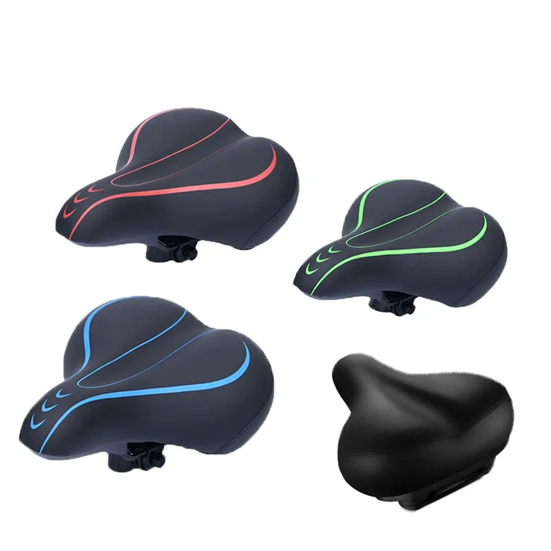 Comfortable Wide Bike Seat Cushion - Thickened Gel Memory Foam Bicycle Saddle with Dual Shock Absorption, Waterproof PU Leather,
Comfortable Wide Bike Seat Cushion - Thickened Gel Memory Foam Bicycle Saddle with Dual Shock Absorption, Waterproof PU Leather,