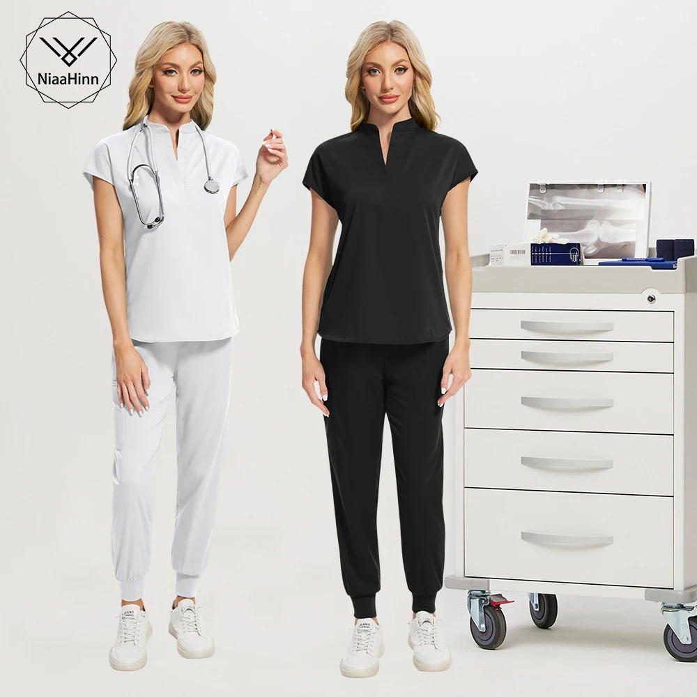 Niaahinn Uniform High Quality Scrubs Women Medical Accessories Short Sleeved Jogging Pants Set 16 Color Workwear Dental Uniforms
Niaahinn Uniform High Quality Scrubs Women Medical Accessories Short Sleeved Jogging Pants Set 16 Color Workwear Dental Uniforms