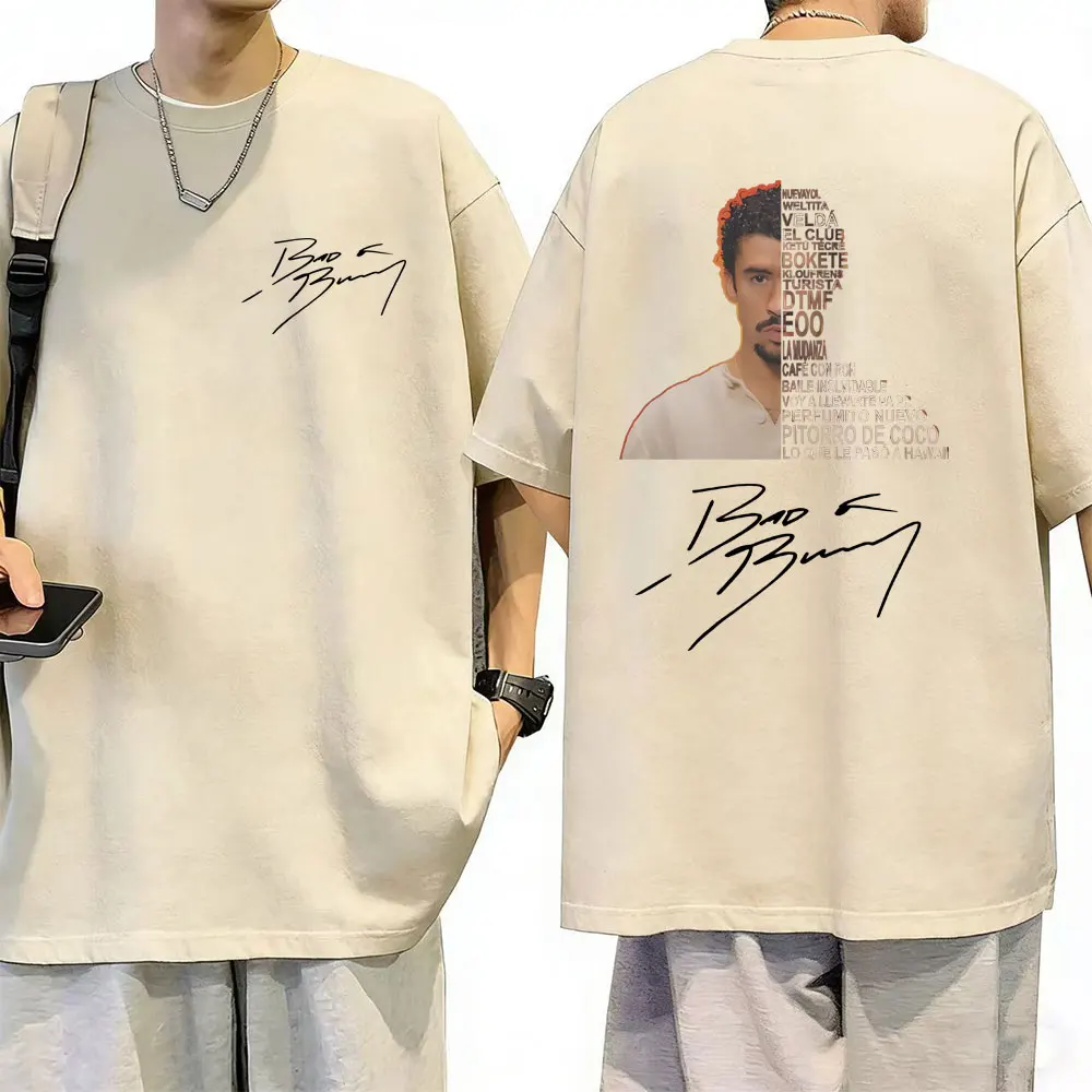 Washed Vintage Rapper Bad Bunny Face Graphic T-shirt DeBi TiRAR MaS FOToS DTMF Print T Shirts Men Hip Hop Retro Khaki T-shirts
Washed Vintage Rapper Bad Bunny Face Graphic T-shirt DeBi TiRAR MaS FOToS DTMF Print T Shirts Men Hip Hop Retro Khaki T-shirts