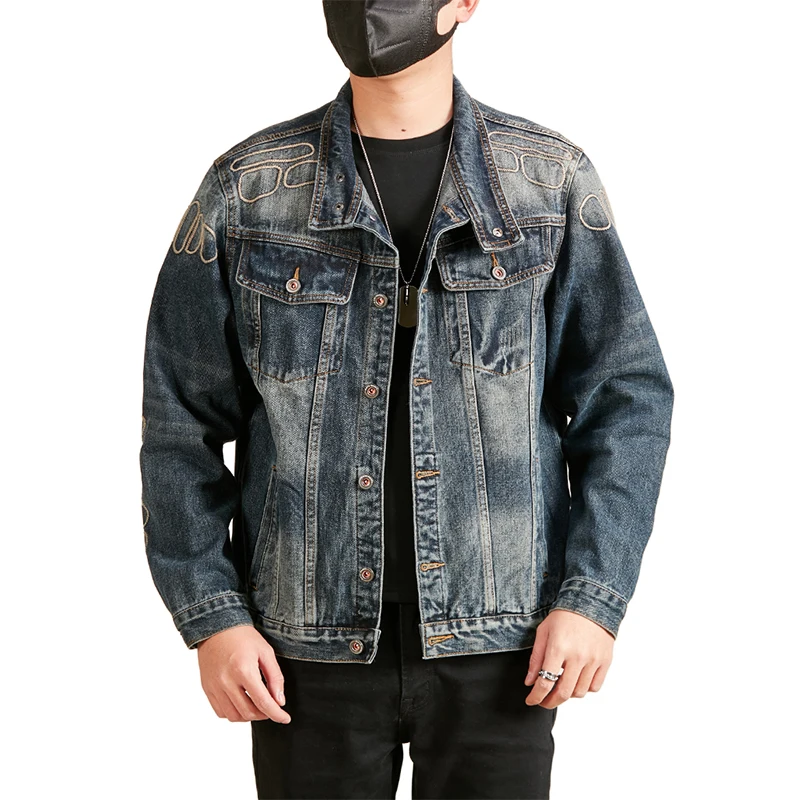 Men's Denim Jacket 2025 Spring Autumn Flap Collar Streetwear Casual Embroidery Trendy Youth Fashion Premium Quality Soft
Men's Denim Jacket 2025 Spring Autumn Flap Collar Streetwear Casual Embroidery Trendy Youth Fashion Premium Quality Soft