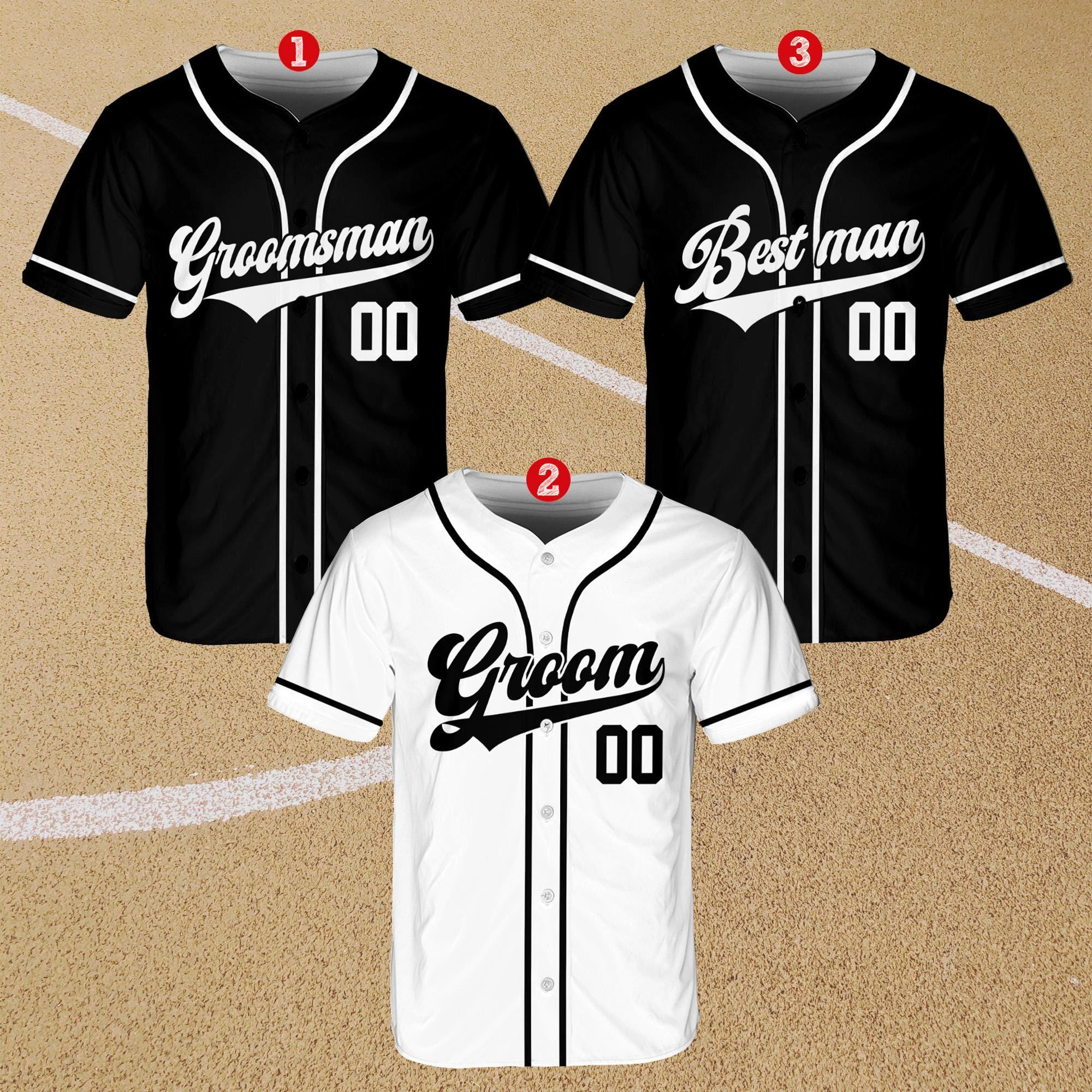 Customized Groom and Groomsmen Baseball Jersey, Personalized Best Man Jersey, Perfect for Engagements, Weddings Bachelor Parties
Customized Groom and Groomsmen Baseball Jersey, Personalized Best Man Jersey, Perfect for Engagements, Weddings Bachelor Parties