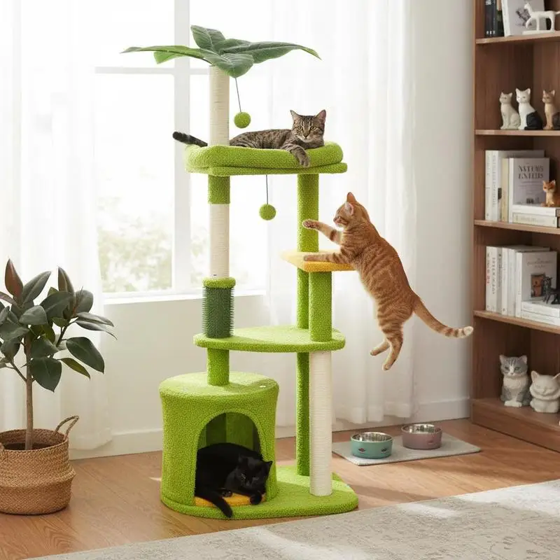 Cute Cat Tree for Adult Cats Multi-level Kitty Tower-Green
Cute Cat Tree for Adult Cats Multi-level Kitty Tower-Green