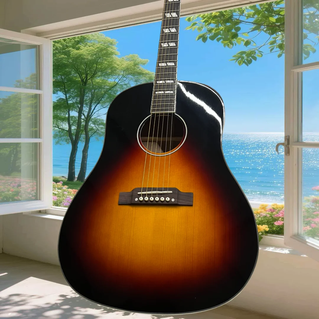 Акустическая гитара J Style 45 Sunset, цельный глянцевый корпус из ели, гриф из палисандра, изысканное исполнение, бесплатная доставка
Акустическая гитара J Style 45 Sunset, цельный глянцевый корпус из ели, гриф из палисандра, изысканное исполнение, бесплатная доставка