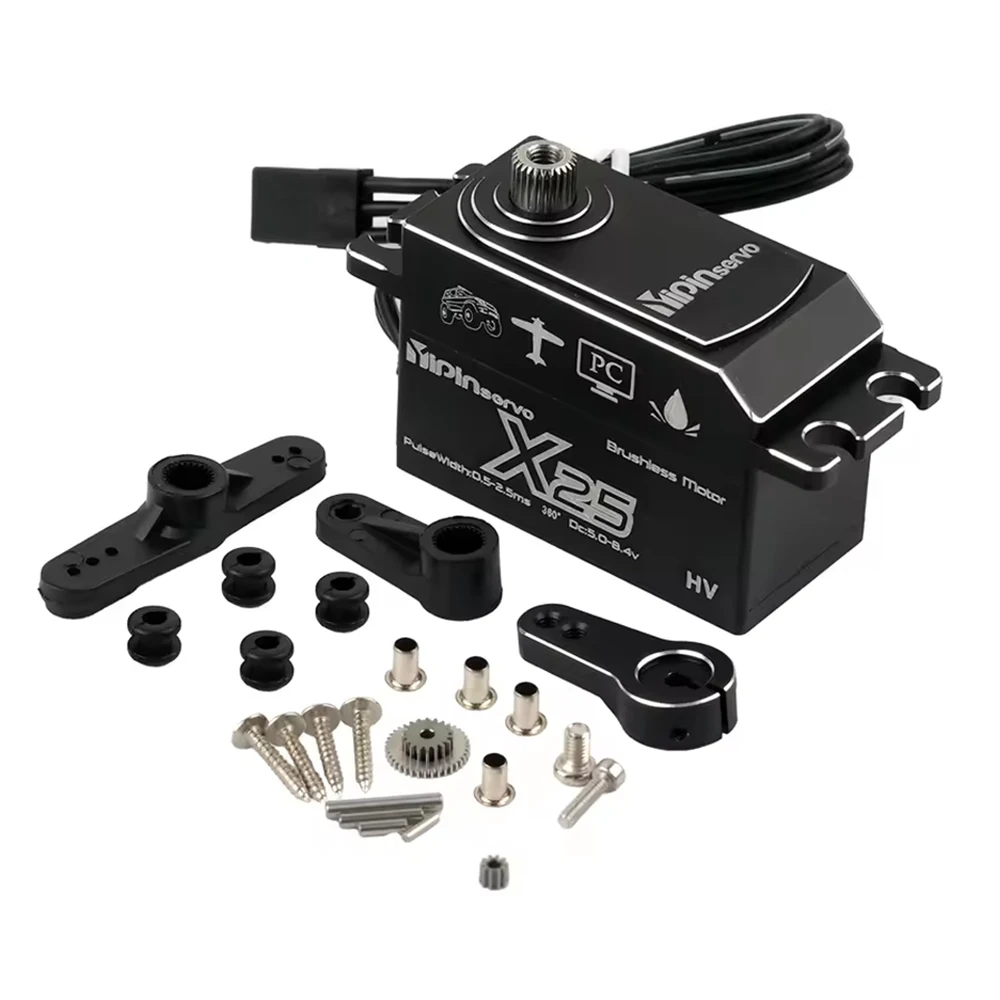 1/2pcs 25KG Brushless Motor Servo Low Profile 7.4V High Speed Voltage Steel Gears Waterproof Servo RC Car Robot Industry
1/2pcs 25KG Brushless Motor Servo Low Profile 7.4V High Speed Voltage Steel Gears Waterproof Servo RC Car Robot Industry