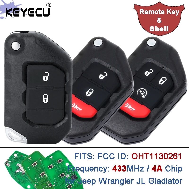 KEYECU 433 МГц PCF7939M 4A FCC ID: OHT1130261 68416784AA Умный дистанционный брелок без ключа Go для Jeep Wrangler JL Gladiator 2018-2022
KEYECU 433 МГц PCF7939M 4A FCC ID: OHT1130261 68416784AA Умный дистанционный брелок без ключа Go для Jeep Wrangler JL Gladiator 2018-2022