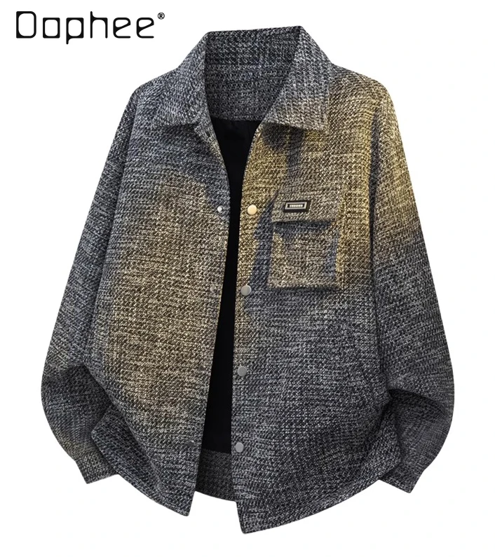 Осень-зима 2024, новая мужская жаккардовая элитная свободная повседневная светло-серая куртка с отложным воротником, стеганая теплая темно-серая куртка
Осень-зима 2024, новая мужская жаккардовая элитная свободная повседневная светло-серая куртка с отложным воротником, стеганая теплая темно-серая куртка