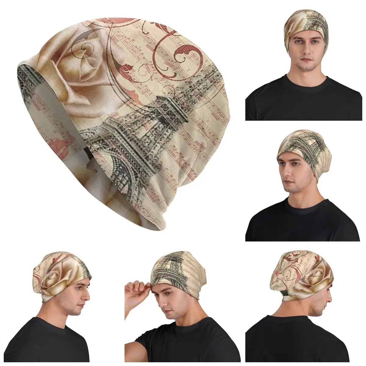 Dark Academia French Botanical White Rose Paris Eiffel Tower Warm Knitted Bonnet Hat Autumn Winter Beanies Hats for Men Women
Dark Academia French Botanical White Rose Paris Eiffel Tower Warm Knitted Bonnet Hat Autumn Winter Beanies Hats for Men Women