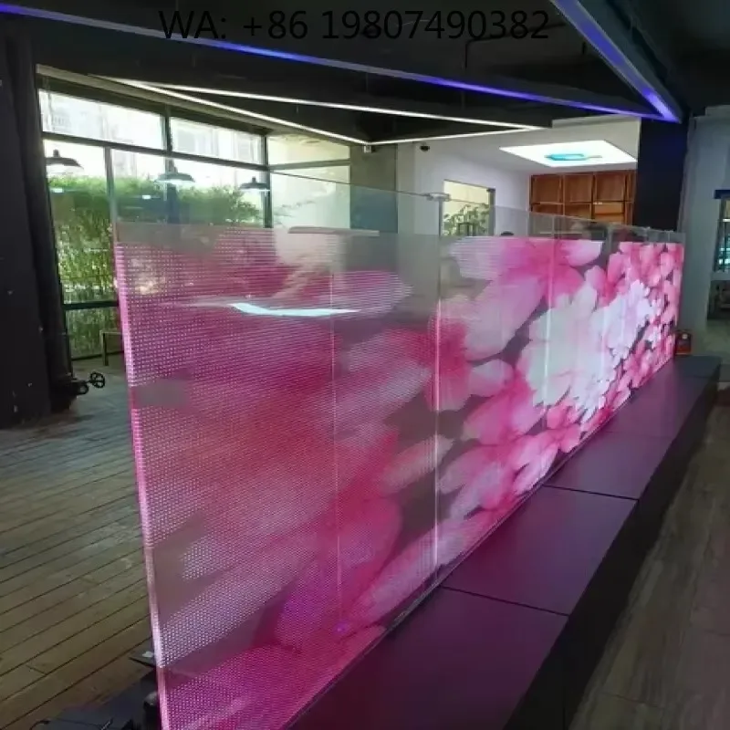 Glass Adhesive Transparent LED Screen, SMD Flexible Thin Panel for Indoor Glass Wall Commercial Video Advertising Display
Glass Adhesive Transparent LED Screen, SMD Flexible Thin Panel for Indoor Glass Wall Commercial Video Advertising Display