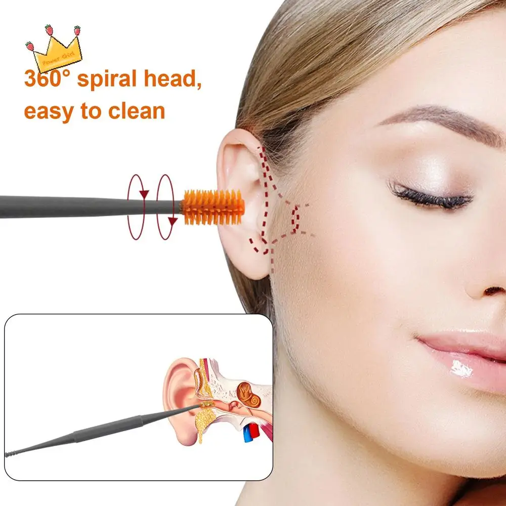Ear Wax Removal Tool Ear Care Tool Ear pick Remover 360° Spiral Swab Ear Pick Spoon Earwax Cleaner Sticks Double Head Earpick
Ear Wax Removal Tool Ear Care Tool Ear pick Remover 360° Spiral Swab Ear Pick Spoon Earwax Cleaner Sticks Double Head Earpick