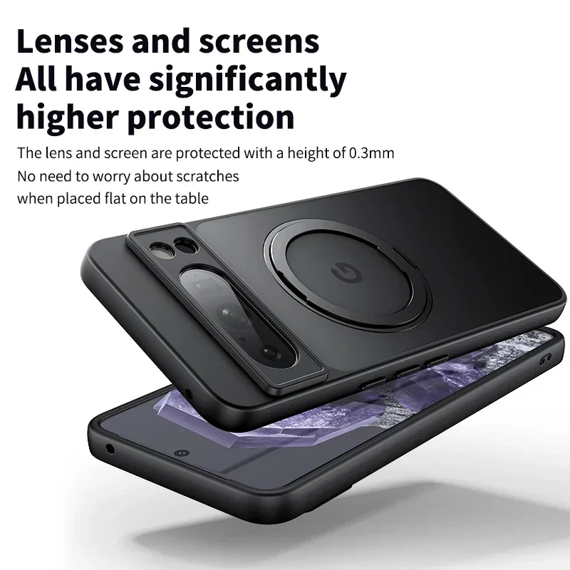 360 ° rotating Stand Phone Case For Google 8 8A 8Pro 9 Pro XL Magnetic Ring Holder Wireless Charge Frosted Matte Phone Covers
360 ° rotating Stand Phone Case For Google 8 8A 8Pro 9 Pro XL Magnetic Ring Holder Wireless Charge Frosted Matte Phone Covers