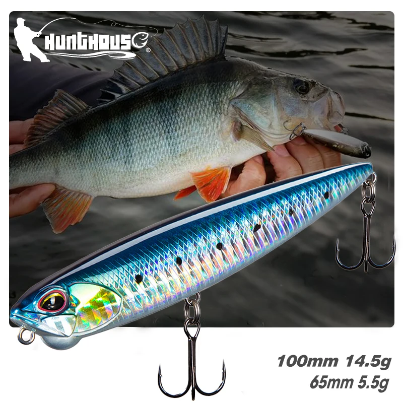 Hunthouse REALIS Pencil 100F Fishing Lure Floating Hard Bait 65/100mm 5.5/14.5g Pesca Peche Trout Bass Jerkbait Crankbait Tackle
Hunthouse REALIS Pencil 100F Fishing Lure Floating Hard Bait 65/100mm 5.5/14.5g Pesca Peche Trout Bass Jerkbait Crankbait Tackle