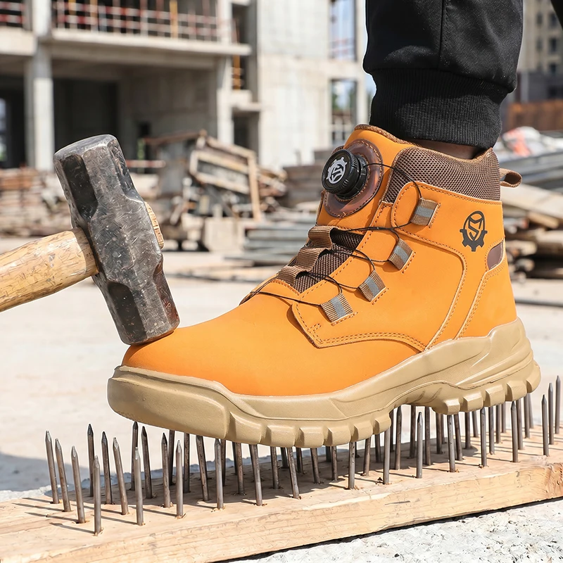 High-top lace-up safety shoes work shoes mining boots for men and women, anti-crush and anti-puncture, lightweight
High-top lace-up safety shoes work shoes mining boots for men and women, anti-crush and anti-puncture, lightweight