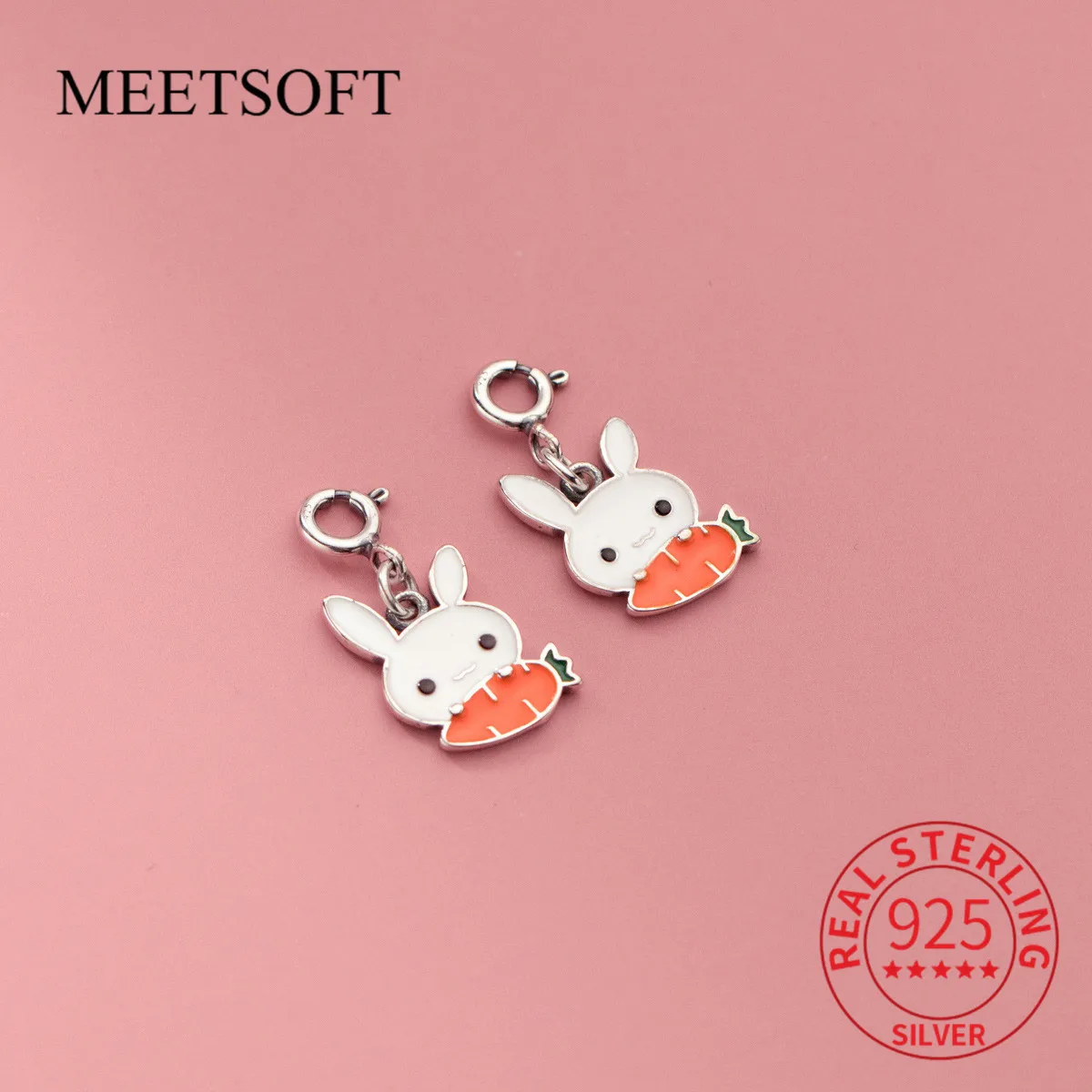 Милый эмалированный кролик-морковь MEETSOFT из стерлингового серебра S925 с застежкой Подвески DIY браслет ожерелье аксессуары Оптовая продажа
Милый эмалированный кролик-морковь MEETSOFT из стерлингового серебра S925 с застежкой Подвески DIY браслет ожерелье аксессуары Оптовая продажа