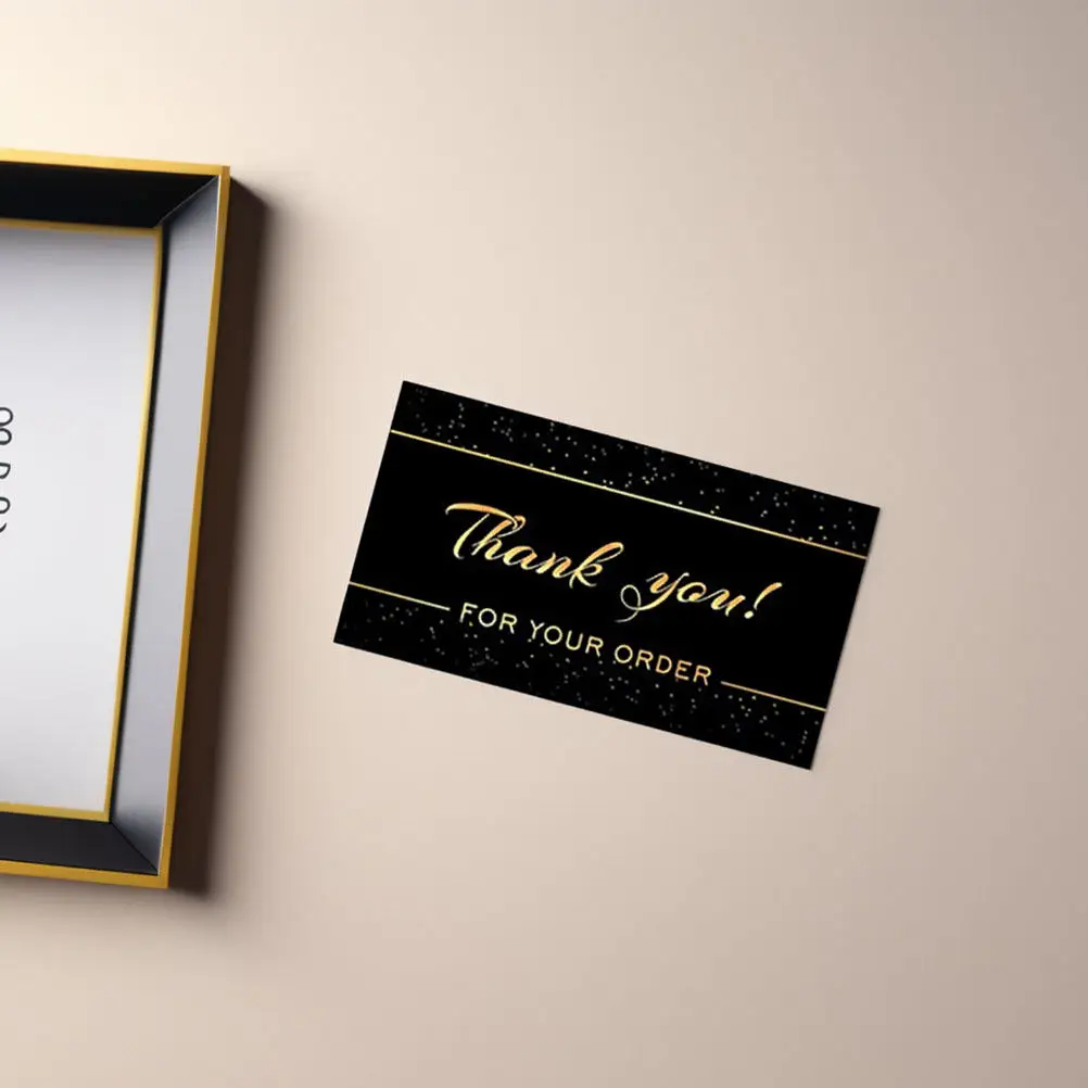50Pcs Thick Black Gold Foil Thank You Cards Premium Blank Gratitude Cards for Clients Customers Small Business
50Pcs Thick Black Gold Foil Thank You Cards Premium Blank Gratitude Cards for Clients Customers Small Business