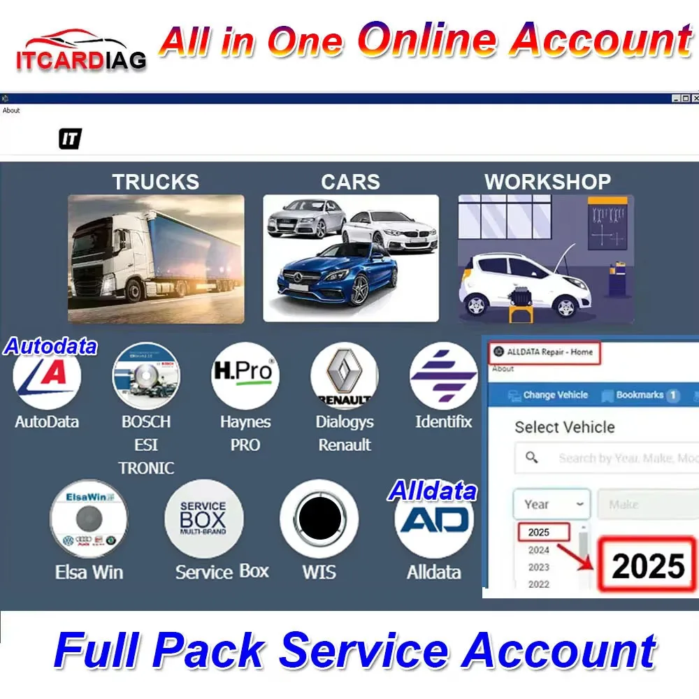 2025 Online Account for Autodata Alldata Workshop Online Account Full Pack Haynes PRO WIS Service Box Workshop Repair Software
2025 Online Account for Autodata Alldata Workshop Online Account Full Pack Haynes PRO WIS Service Box Workshop Repair Software