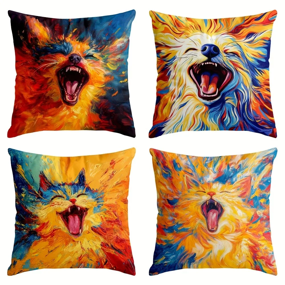 Tropical Palm Leaves Joyful Pet Faces Double Sided Print Summer Throw Pillow Cover Pet Theme Machine Washable No Embroidery
Tropical Palm Leaves Joyful Pet Faces Double Sided Print Summer Throw Pillow Cover Pet Theme Machine Washable No Embroidery