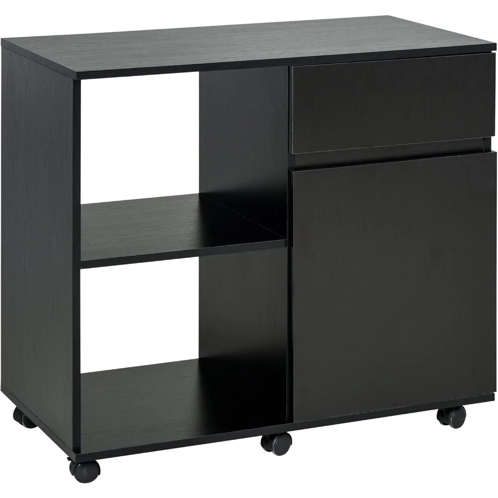 Printer Stand, Storage Cabinet with Drawer, Open Storage Shelves, for Home or Office Use, Black
Printer Stand, Storage Cabinet with Drawer, Open Storage Shelves, for Home or Office Use, Black