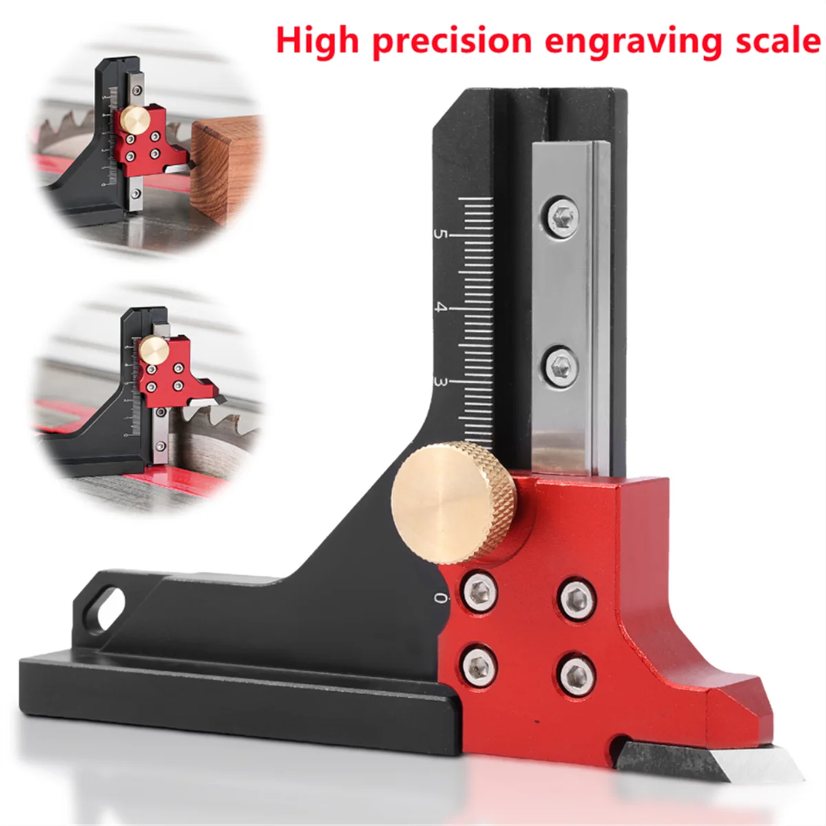 Height Gauge Depth Aluminum Alloy Metric DIY Woodworking Tablesaw Height Measurement Tool for Saw Table and Router Tables
Height Gauge Depth Aluminum Alloy Metric DIY Woodworking Tablesaw Height Measurement Tool for Saw Table and Router Tables