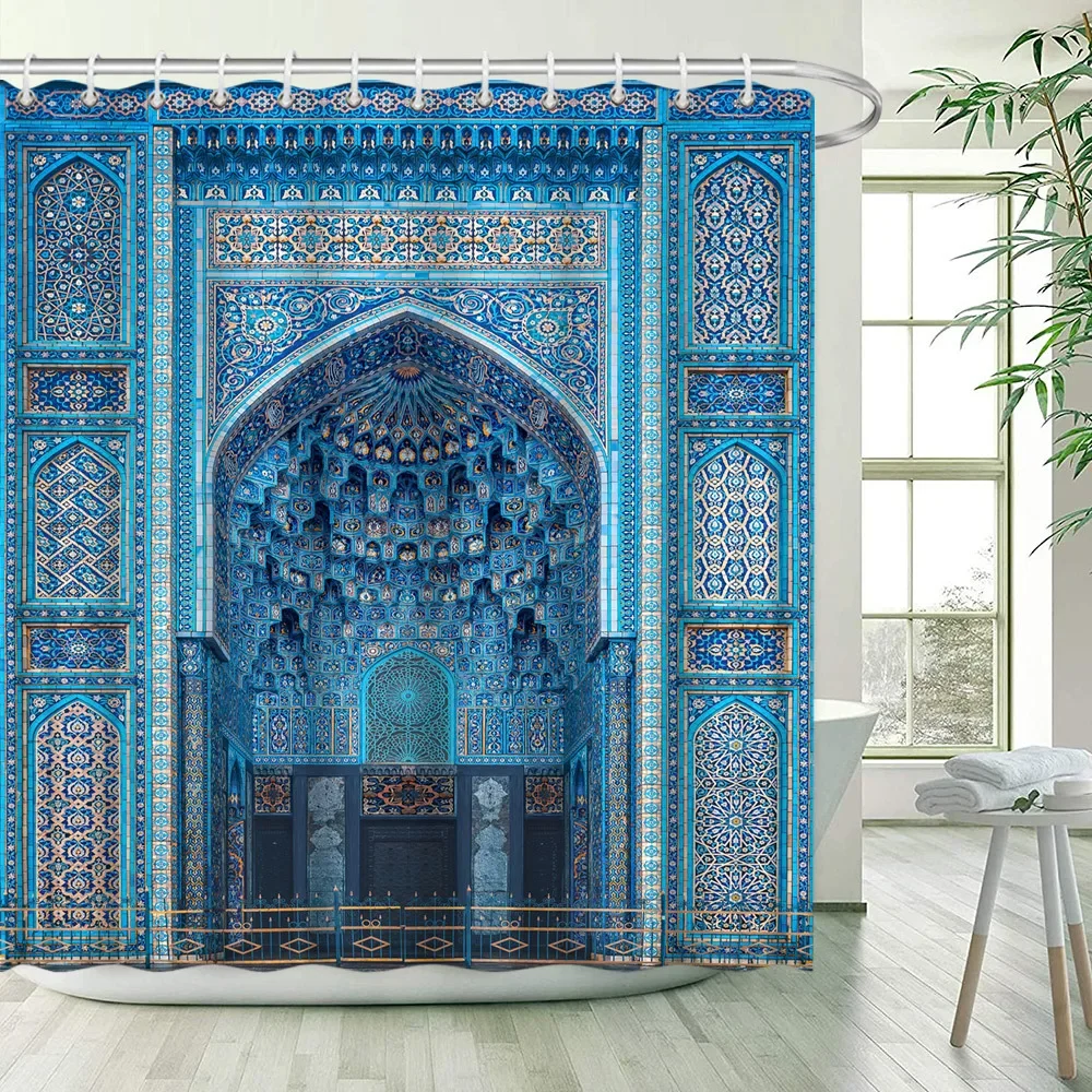 Марокканская занавеска для душа, арочный вход, синяя бирюза, геометрический цветочный классический художественный полиэстер, моющийся с крючками
Марокканская занавеска для душа, арочный вход, синяя бирюза, геометрический цветочный классический художественный полиэстер, моющийся с крючками