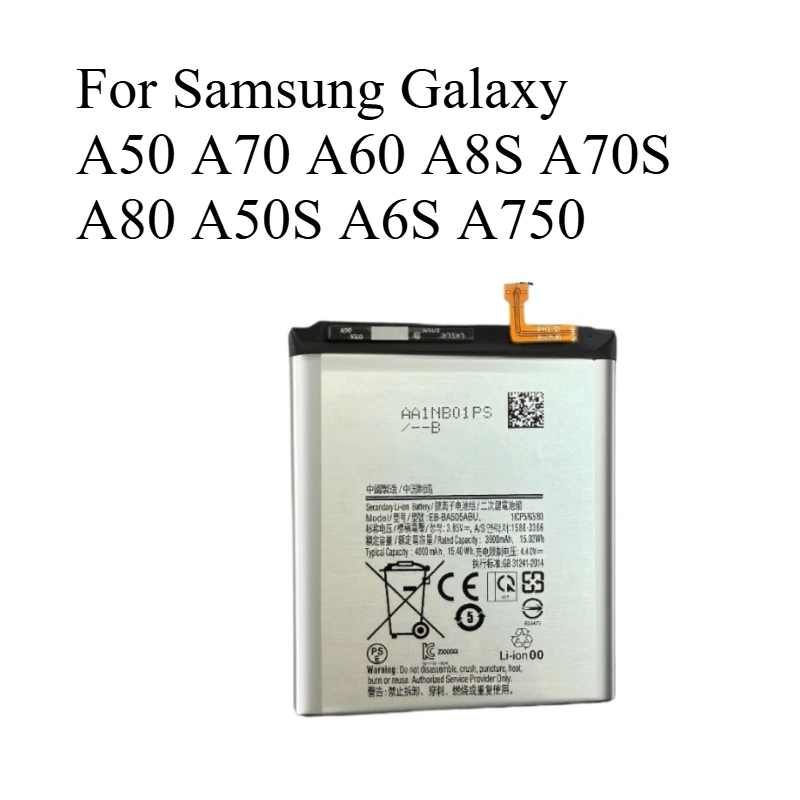 High-Performance battery for Samsung Galaxy A50 A70 A60 A8S A70S A80 A50S A6S A750
High-Performance battery for Samsung Galaxy A50 A70 A60 A8S A70S A80 A50S A6S A750