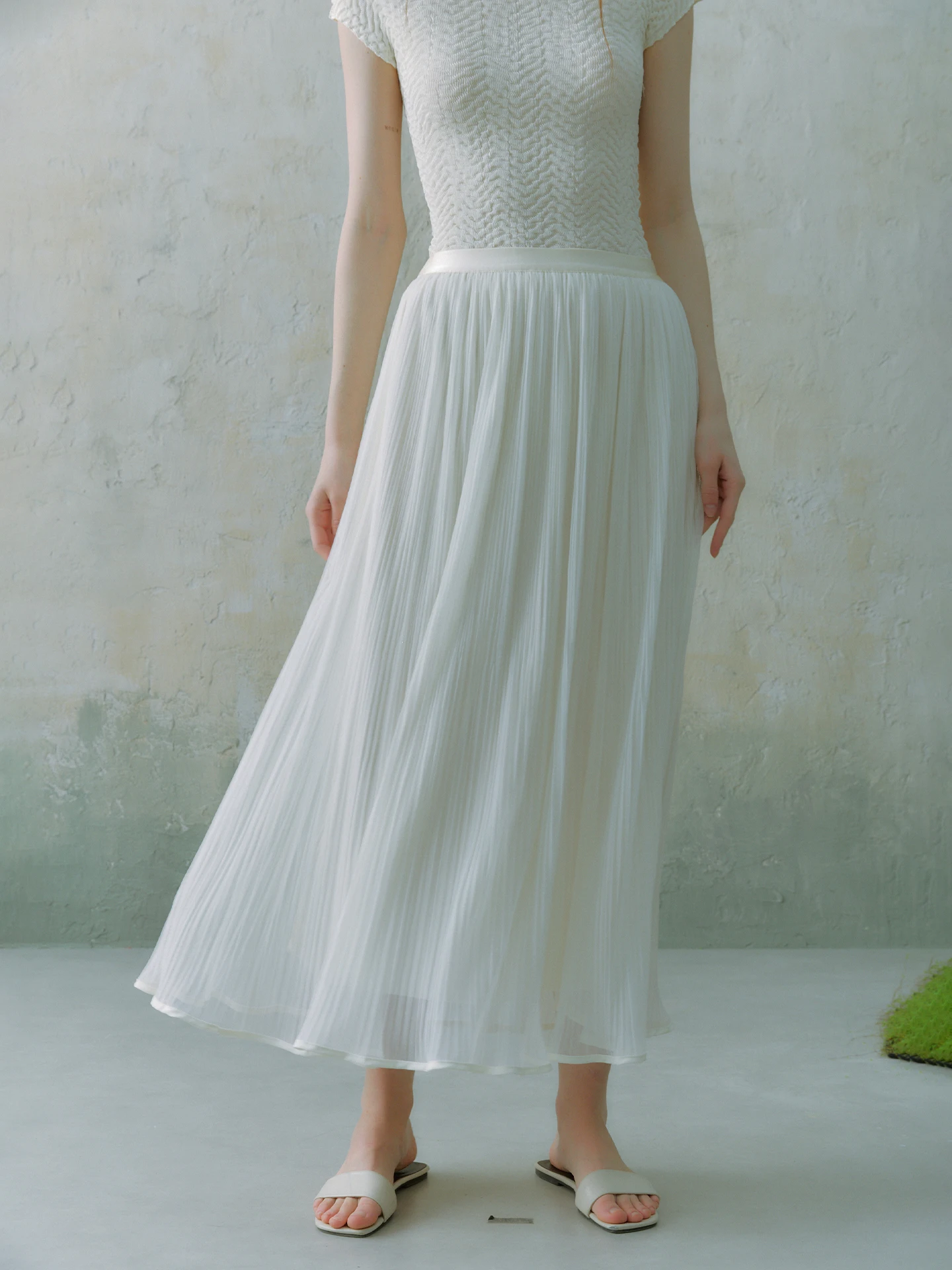 Oz Starry White Moonlight Pleated Tulle Skirt Women's Half-length with Shiny Inner Draped Gauzy Skirts
Oz Starry White Moonlight Pleated Tulle Skirt Women's Half-length with Shiny Inner Draped Gauzy Skirts
