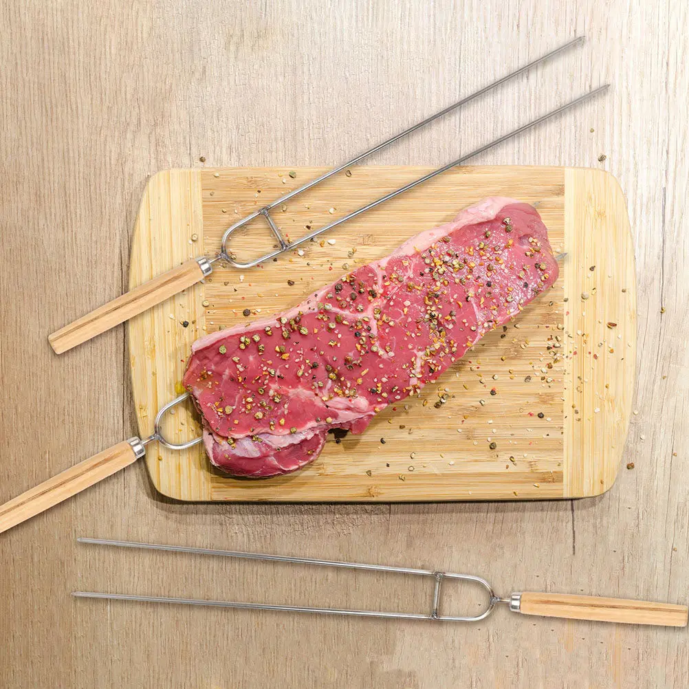 10Pcs Stainless Steel U-Shaped Bbq Forks Non-Rust Wood Handle Barbecue Skewers for Grilling Chicken Wings Lamb Legs Outdoor Bbq
10Pcs Stainless Steel U-Shaped Bbq Forks Non-Rust Wood Handle Barbecue Skewers for Grilling Chicken Wings Lamb Legs Outdoor Bbq