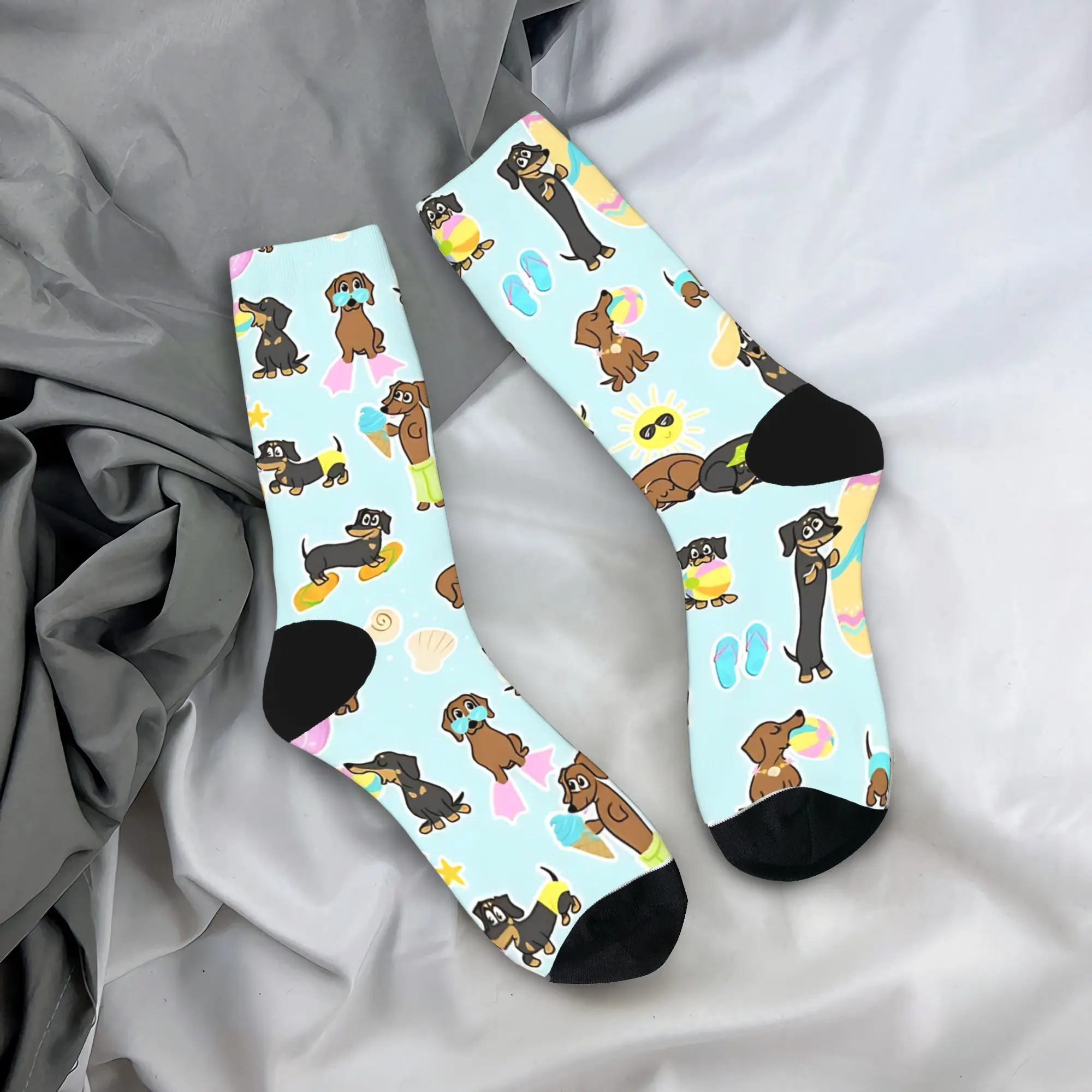 Beach Day Dachshunds Stockings Cute Summer Sausage Dog Pattern Design Gothic Socks Autumn Anti Slip Socks Men's Cycling Socks
Beach Day Dachshunds Stockings Cute Summer Sausage Dog Pattern Design Gothic Socks Autumn Anti Slip Socks Men's Cycling Socks