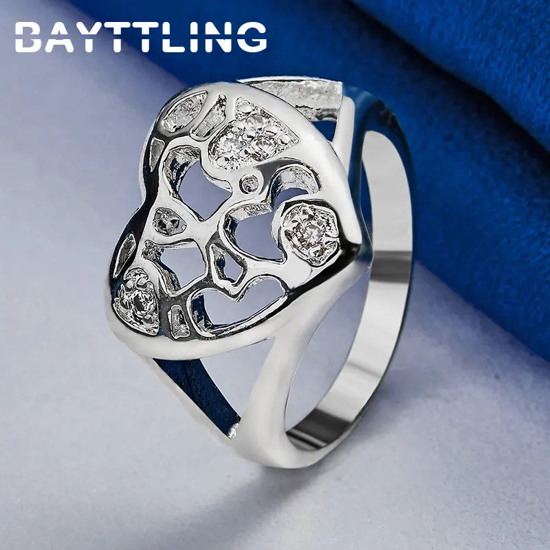 925 Sterling Silver Women's Ring 7/8/9/10# Fine Heart Zircon Ring For Girlfriend Temperament Gift Jewelry Wedding Accessories
925 Sterling Silver Women's Ring 7/8/9/10# Fine Heart Zircon Ring For Girlfriend Temperament Gift Jewelry Wedding Accessories