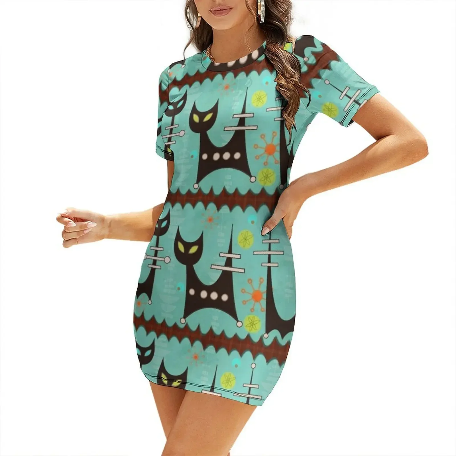 Atomic Cats Short-Sleeved Dress summer women's dress 2026 womens clothing
Atomic Cats Short-Sleeved Dress summer women's dress 2026 womens clothing