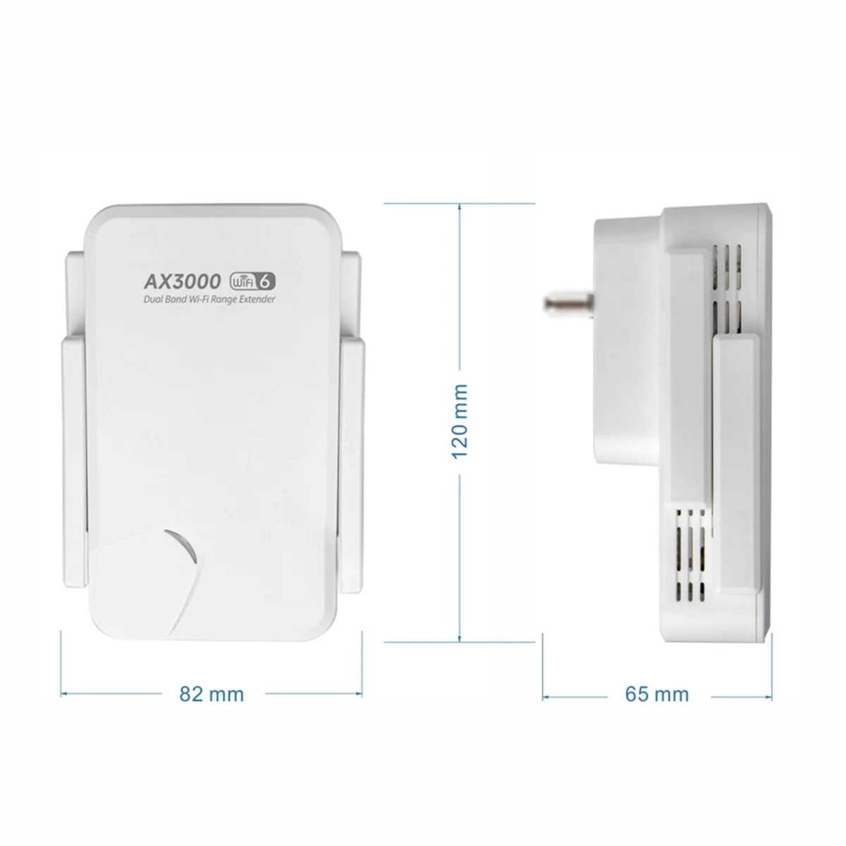 AB31 3000Mbps WiFi 6 Repeater Dual Band 2.4G&5GHz Wireless Extender, for Enhanced Home Office Wi-Fi Coverage EU PLUG
AB31 3000Mbps WiFi 6 Repeater Dual Band 2.4G&5GHz Wireless Extender, for Enhanced Home Office Wi-Fi Coverage EU PLUG