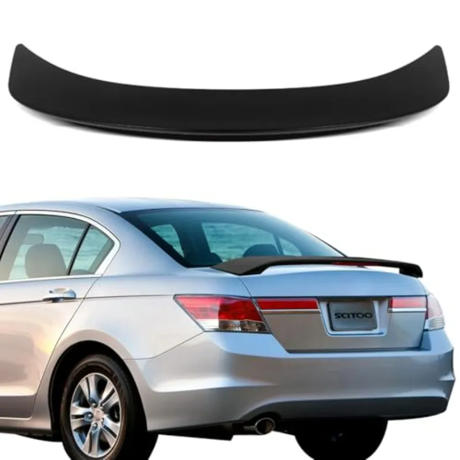 Rear spoiler wing for Honda Accord 2008-2012,ABS material, matte black finish, includes integrated third brake light, trunk-mou
Rear spoiler wing for Honda Accord 2008-2012,ABS material, matte black finish, includes integrated third brake light, trunk-mou
