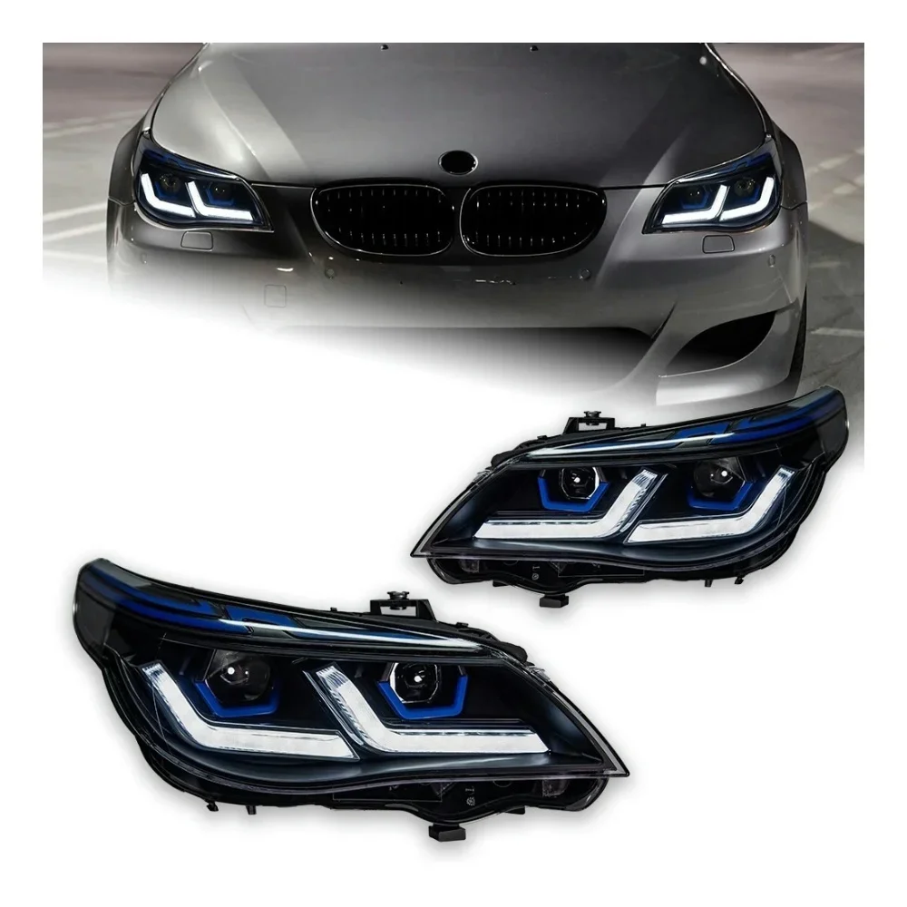 For BMW E60 Headlights 2003-2009 523i 530i Angel Eye LED Headlight DRL Hid Bi Xenon Car Head Lamp upgrade Auto Accessories
For BMW E60 Headlights 2003-2009 523i 530i Angel Eye LED Headlight DRL Hid Bi Xenon Car Head Lamp upgrade Auto Accessories