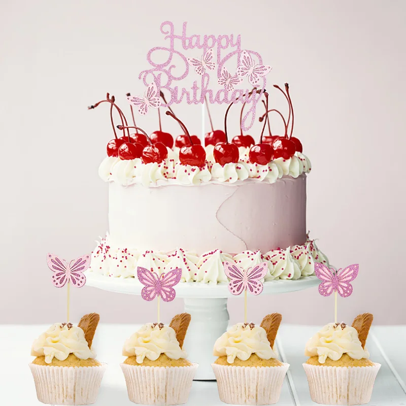 13pcs Happy Birthday Butterfly Cake Toppers Party Cake Decoration Wedding Birthday DIY Baking Dessert Decor Baby Shower Supplies
13pcs Happy Birthday Butterfly Cake Toppers Party Cake Decoration Wedding Birthday DIY Baking Dessert Decor Baby Shower Supplies
