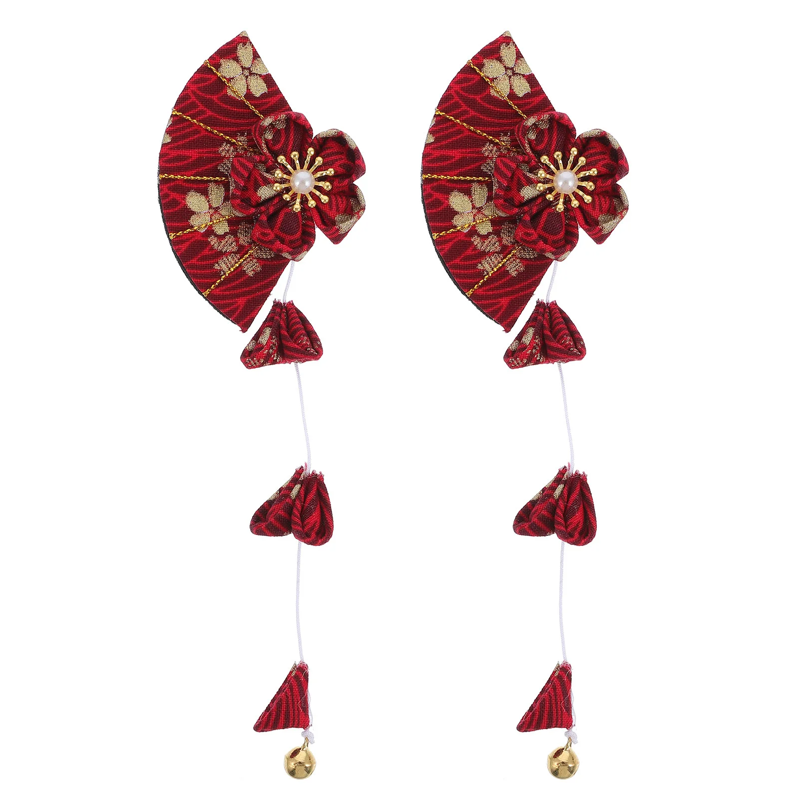 Girls Hair Accessories Hairpin Fans Shape Bronzing Japanese Clip for Women Red Tassel Ornament Headdress Miss
Girls Hair Accessories Hairpin Fans Shape Bronzing Japanese Clip for Women Red Tassel Ornament Headdress Miss