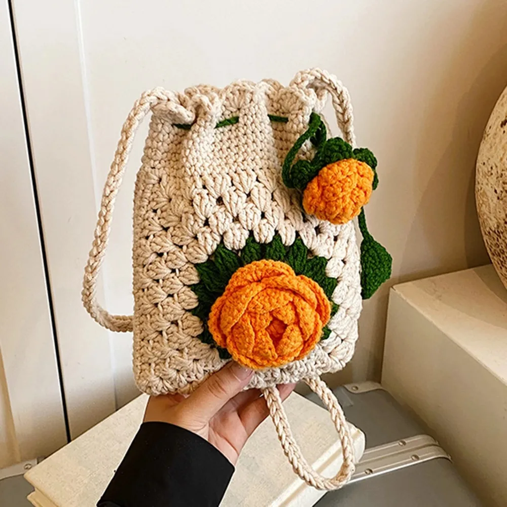 Floral Knit Bag Holiday Sac Femme Korean Crossbody Bolsos De Mujer Portable Lightweighte Bolso Daily Using Hand Bags for Woman
Floral Knit Bag Holiday Sac Femme Korean Crossbody Bolsos De Mujer Portable Lightweighte Bolso Daily Using Hand Bags for Woman